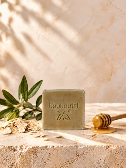 Traditional Greek Soap with Olive Oil, Honey and Oats100gr