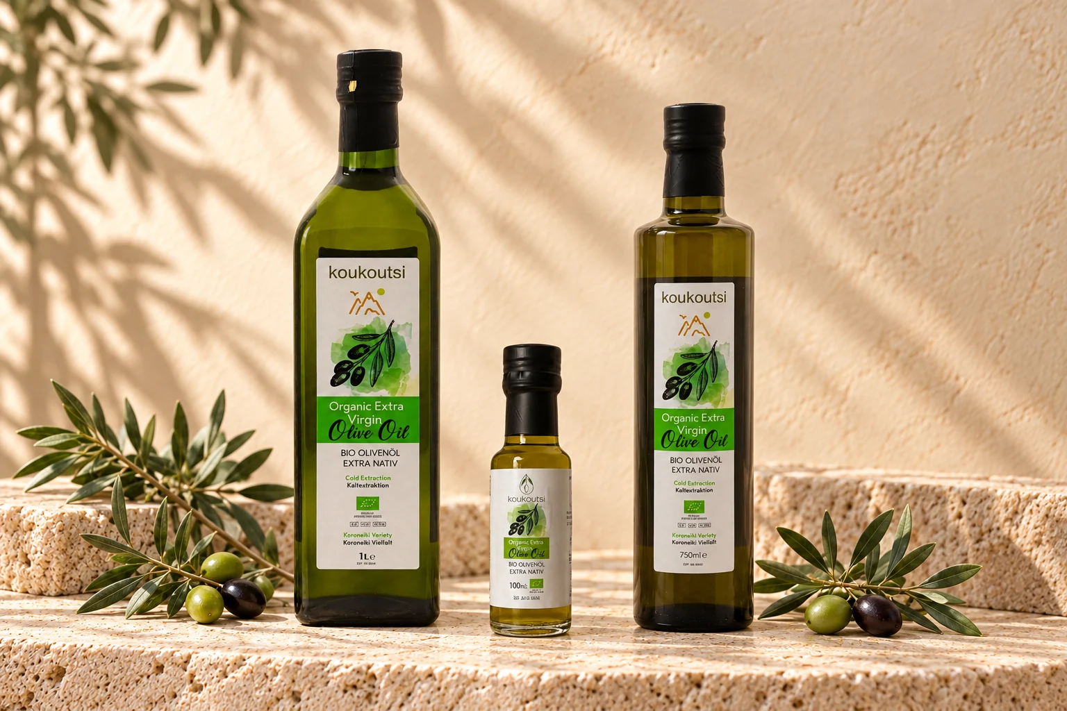 Koukoutsi extra virgin olive oil range